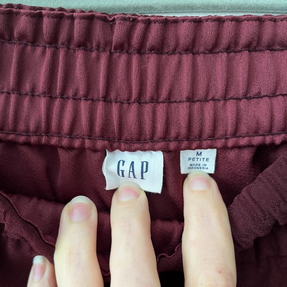 Wine Burgundy Crepe Gap Pants - Picture 3 of 4